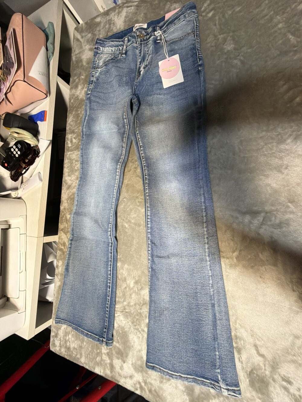 Blue Savvy Denim Flare Bootcut Jeans Style BY15962 Size 7/28